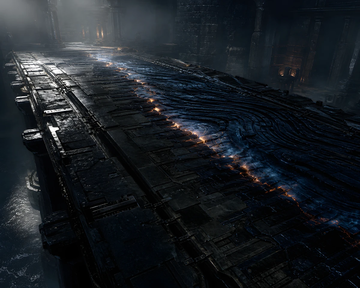 A body pattern undergoing a brilliant battlefield rewrite, broadcasting its changing structure across the Grain.