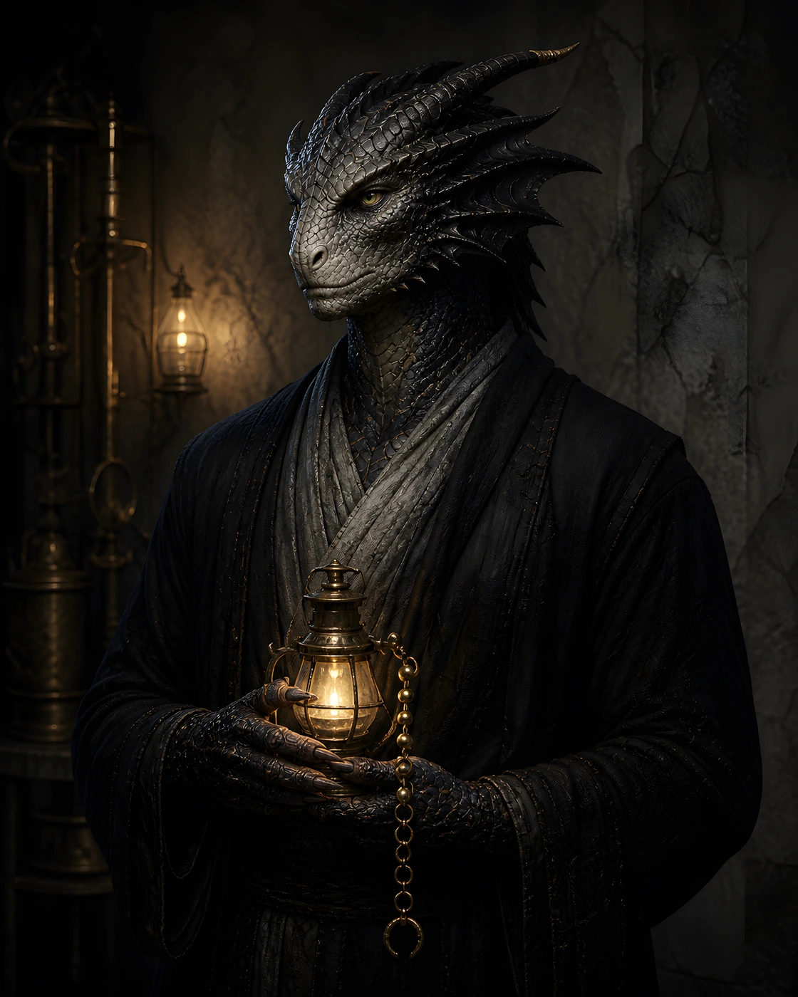 Portrait of Oster, the Half Read, man protagonist for Seethe.