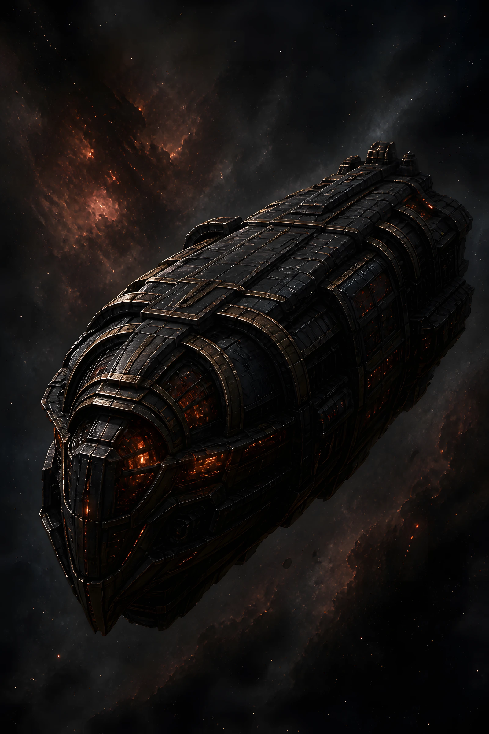 Hearthbarge; role: orbital capital / logistics; faction: Veirn.