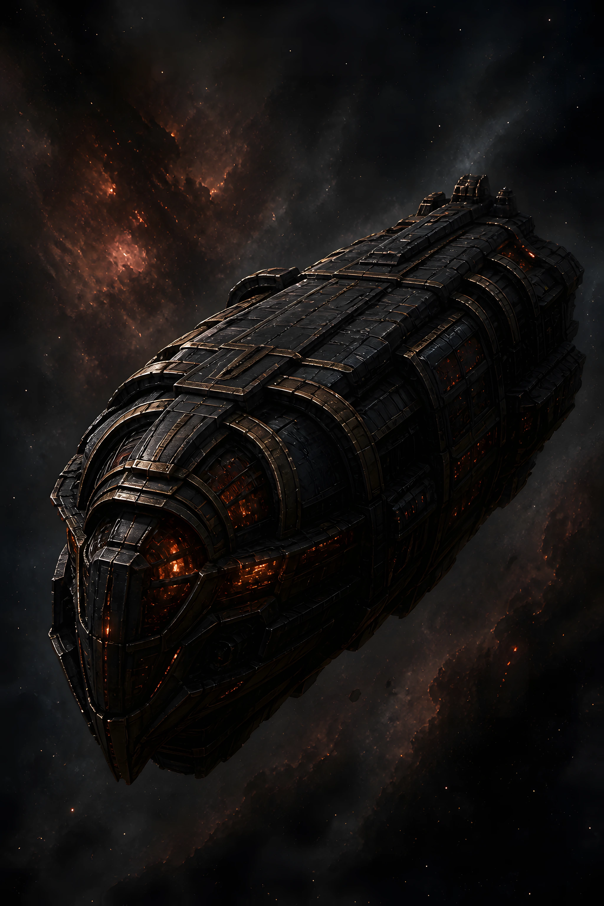 Hearthbarge; role: orbital capital / logistics; faction: Veirn.