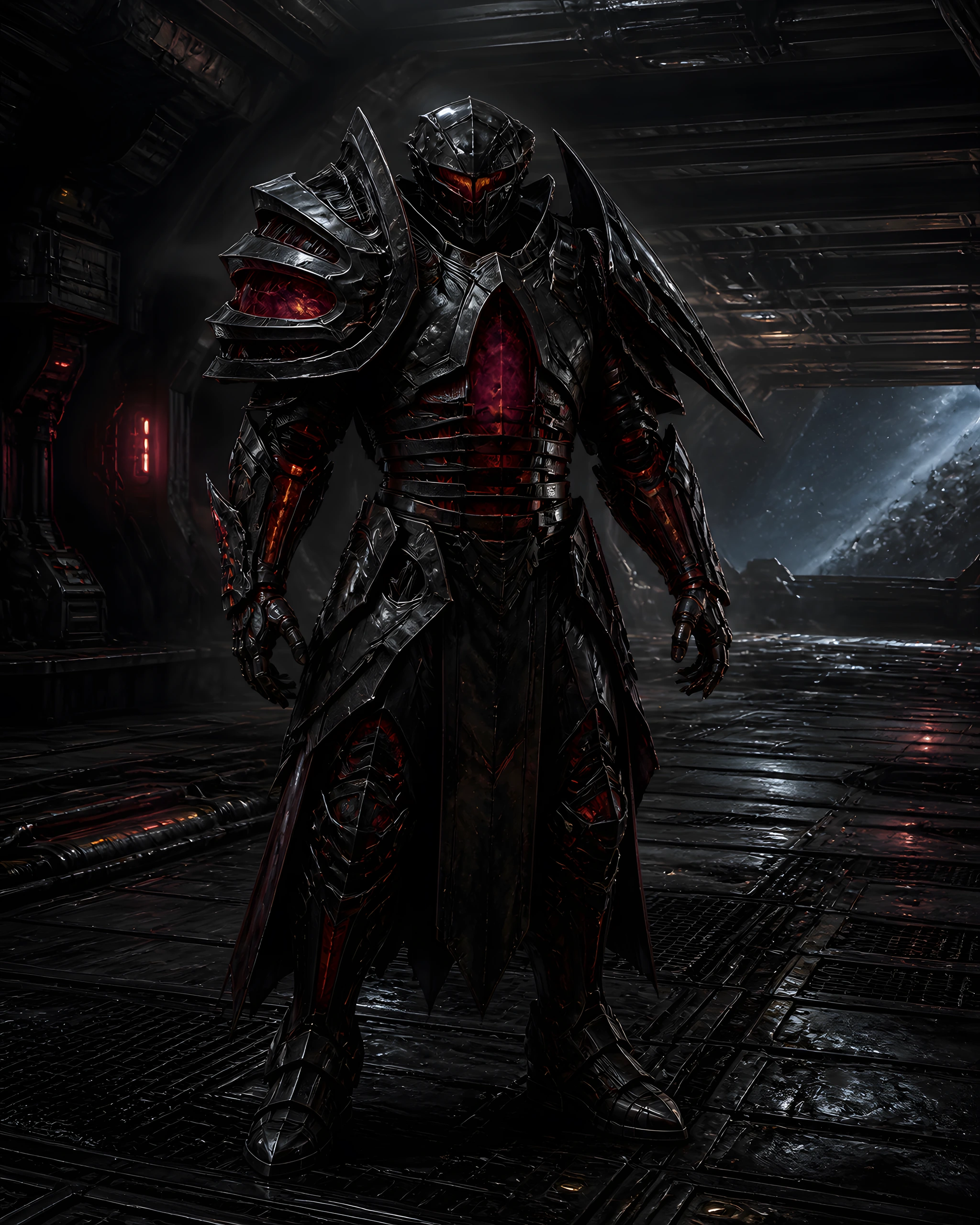 Full artwork of Hunger Armor, representing the Vaelun.