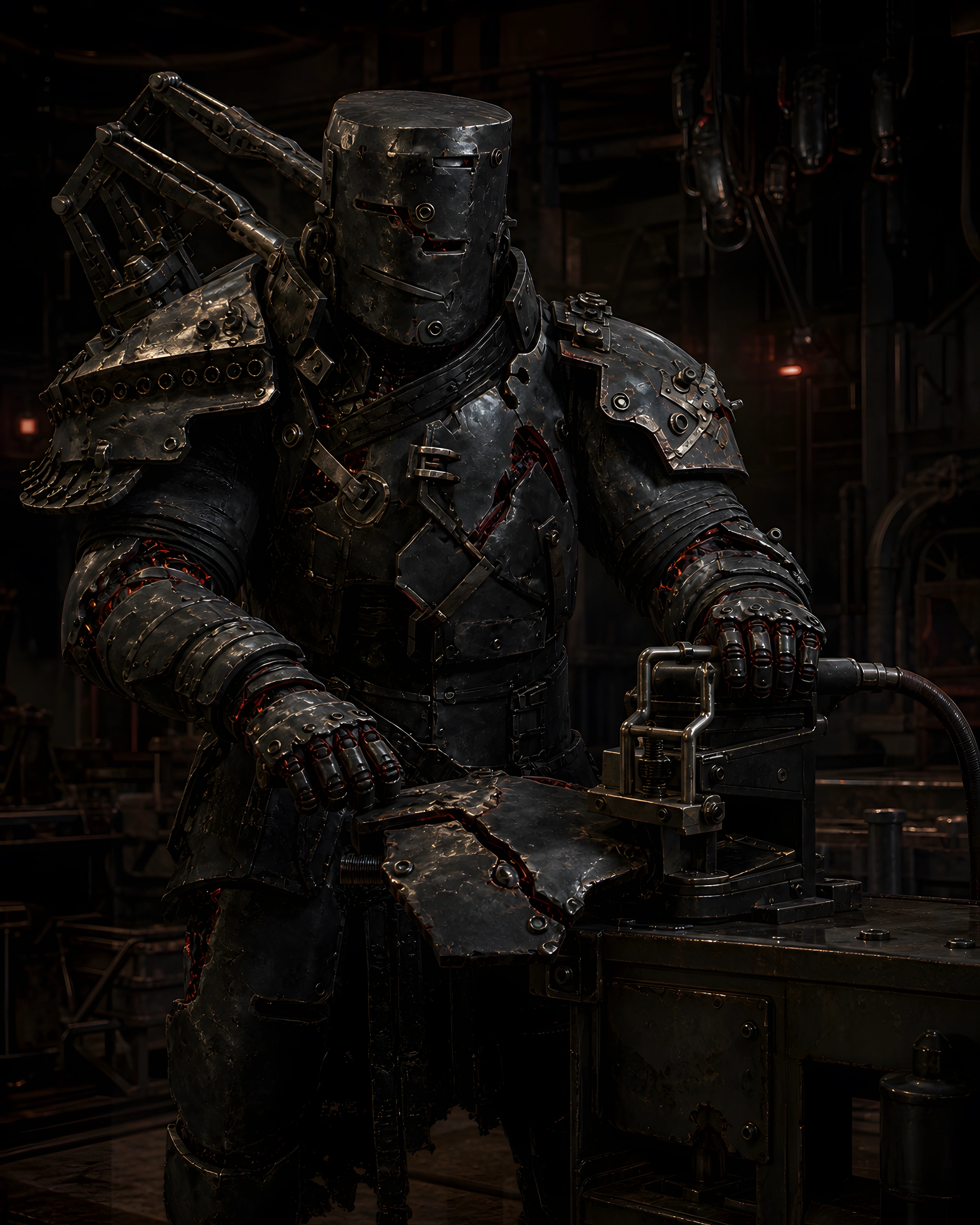 Full portrait of Ilmaren, the Open Plate, man protagonist for Vaelun.
