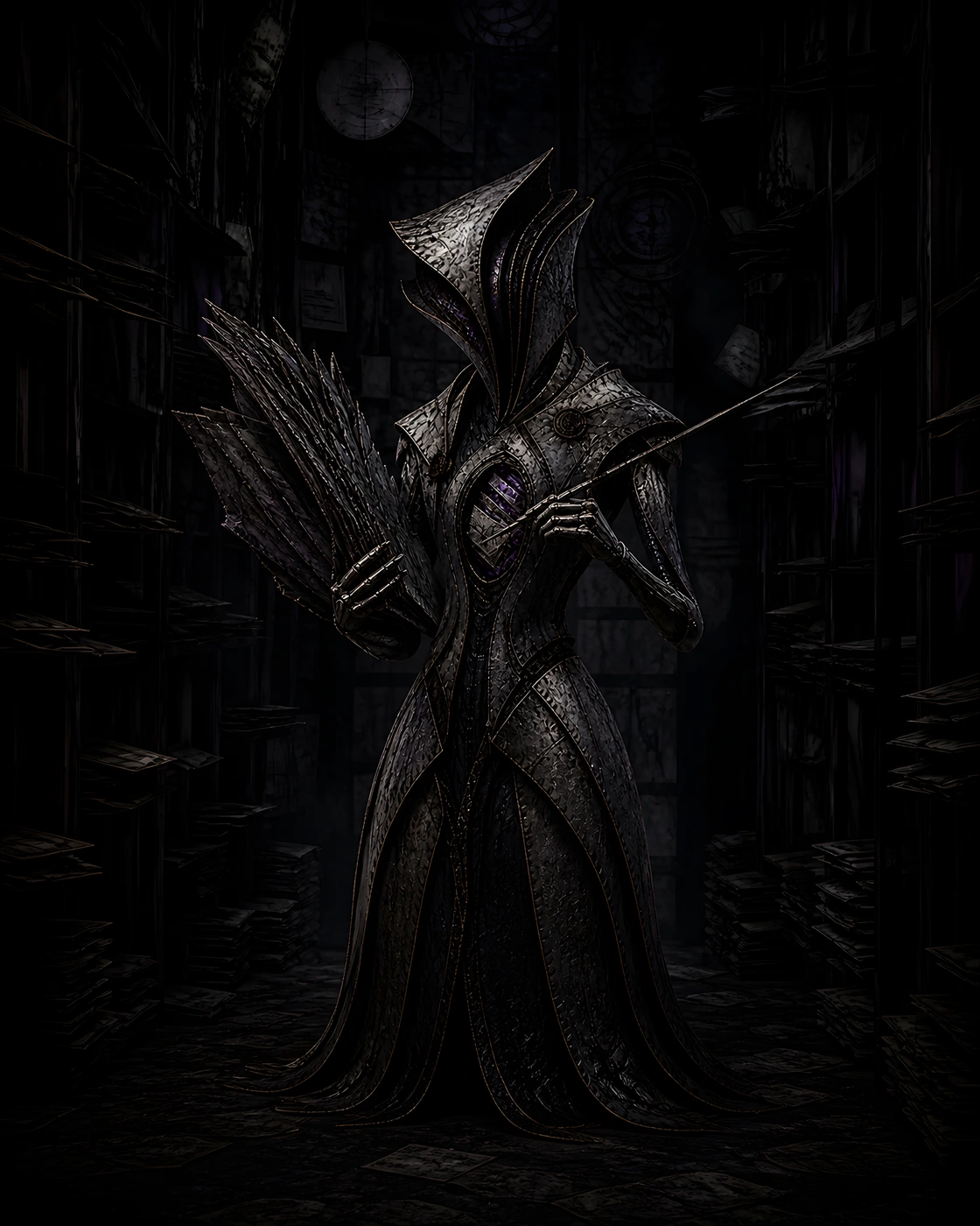 Portrait of Lacuna, the Eighth Hand, woman protagonist for The Virii.