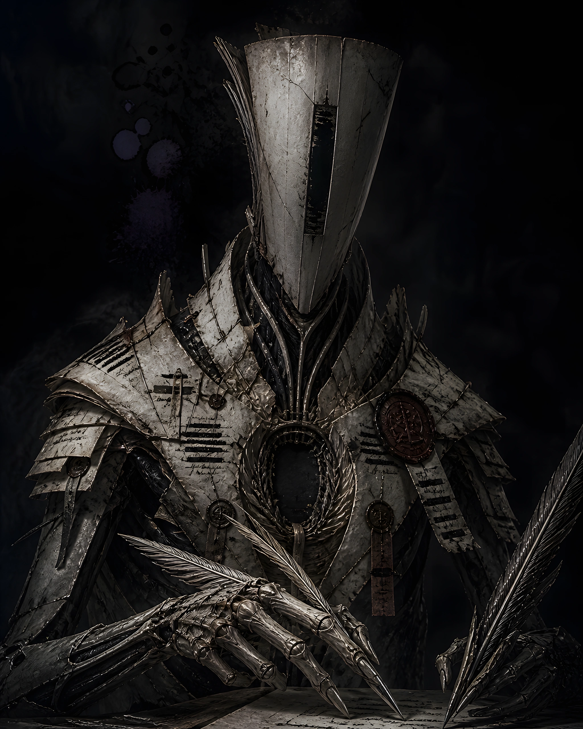 Full portrait of Quire, the Ninth Hand, man protagonist for The Virii.